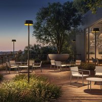 KLEWE LED-solcellslampa SUNDRESS antracit 250 cm markspett IP65