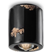 Ferroluce C986 ceiling light in a vintage style, black