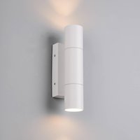 Trio Lighting Utomhusvägglampa Yamuna, matt vit, höjd 23 cm, metall, IP65