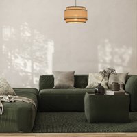 COREP Milo hanging light, Jamaica/black, Ø 38 cm, paper/metal