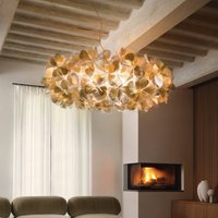 Slamp Clizia MAMA NON MAMA pendant light, Ø78cm, gold/red