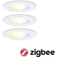 Paulmann Nova Coin Smart LED recessed spotlight, White CCT, Set of 3, 7.8 cm