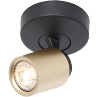 Freelight Spot pour plafond Razza, noir/or, Ø 13 cm, métal
