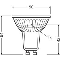 OSRAM LED bulb reflector GU10 4.3W 36° 827 clear