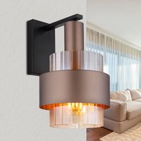 Globo Milley vägglampa, höjd 30 cm, bronsfärgad, metall