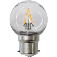 STAR TRADING LED-filamentlampa, G45, B22, 1 W, klar, 2 200 K
