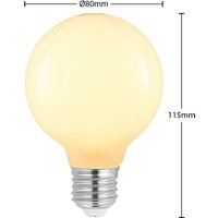 Arcchio LED bulb E27 8W G80 2,700K dimmable, opal