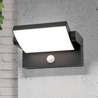 ORION LED-utomhusvägglampa Ginger, sensor, antracit, IP54