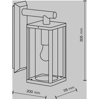 Maytoni vägglampa Cell, grafit, aluminium, höjd 20 cm, IP65