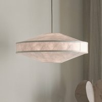 New Works pendant light Kite, Ø 75 cm, white, 3-bulb, fleece