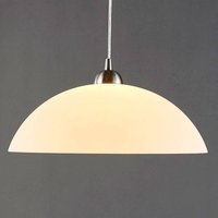 Lindby Valeria pendant light, white, glass, Ø 40 cm, E27