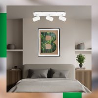 Briloner Plafonnier Isil A, blanc, 3 lampes, métal, orientable