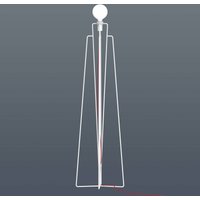 GRUPA Model M1 LED floor lamp white cable red