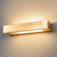 Lindby vägglampa Emina, guld, gips, 36cm, E14