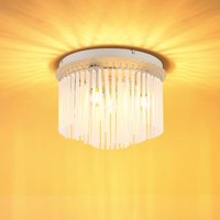 Globo Gorley ceiling light, white/sand, glass, Ø 32 cm, 5-bulb, E14