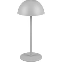 Reality Leuchten Ricardo LED table lamp, grey, height 30 cm, plastic