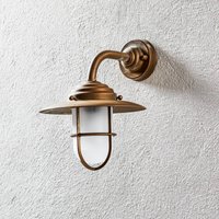 Moretti Luce Antique outdoor wall light with grille, frosted glass