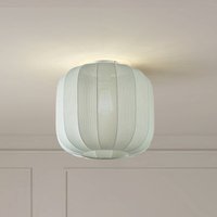 Lindby plafonnier Helin, bleu, tissu, Ø 35 cm