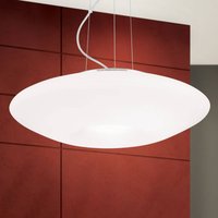 ORION Blanc pendant light, opal glass, matt nickel