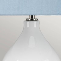 Isla fabric table lamp polished nickel/