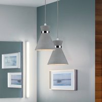 Paulmann Verve pendant light, concrete, Ø 20 cm, IP44