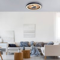 Paul Neuhaus LED-taklampa Eliza, oljad ek, Ø 60 cm