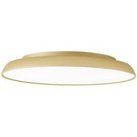 Viokef LED ceiling lamp Art, Ø 30 cm, cream-gold, metal