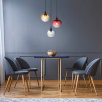 Globo Hänglampa Sander, Ø 45 cm, färgad, glas, 3 lampor.