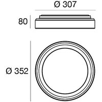 Linea Light Applique murale LED Iside, noir, métal, Ø 35 cm, IP40