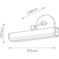 Quintiesse LED-vägglampa VALISE, brun/antikkoppar, 31 cm, konstläder