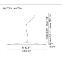 Luceplan Koinè LED-pendel filt 927 Ø86cm grå