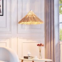 Suspension Lindby Borys, Ø 55 cm, jonc de mer, E27