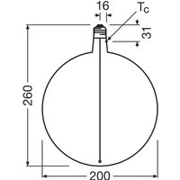 OSRAM LED Vintage Big Globe E27 4,8W 818 Filament brown dimmable