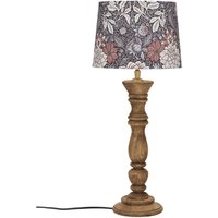 PR Home Tischlampe Lodge Sofia Dahlie braun Ø 25cm Höhe 59cm