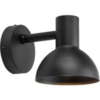 Markslöjd Nubi LED outdoor wall light, black, IP44, dimmable, steel