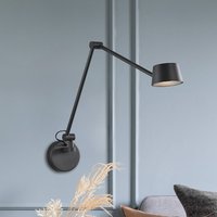 Viokef Savina LED wall light, black, projection 92 cm, metal