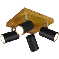 Deckenstrahler Marley, schwarz matt, 4-flammig