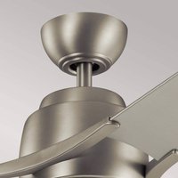 KICHLER Zeus three-blade LED ceiling fan, brushed nickel KICHLER Zeus three-blade LED ceiling fan, brushed nickel