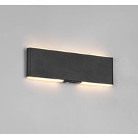 Trio Lighting LED-batteridriven vägglampa Conchita, bredd 22 cm, svart, metall