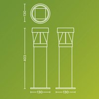 Philips Luminaire pour socle LED Avery, noir, IP44