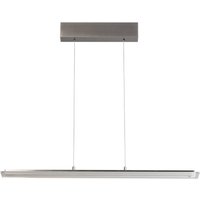 FISCHER & HONSEL LED-hänglampa Torvi, nickel, längd 88 cm, CCT, touchdimmer