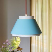 Hübsch Remi hanging light, blue/beige, Ø 25 cm, metal
