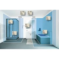 Miroir cosmétique LED Paulmann Jora, IP44 avec interrupteur, argenté