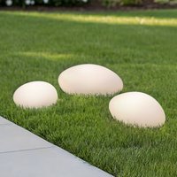 Lindby LED solar decorative light Liedra, set of 3, RGBW, dimmable