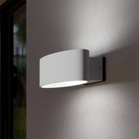 EGLO LED-utomhusvägglampa Chinoa, vit, bredd 27 cm, metall