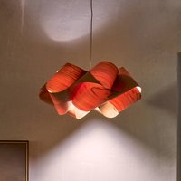 LZF LamPS Suspension LZF Swirl, couleur cerisier/nickel, Ø 75 cm Bois