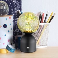 Globo Lampe de table LED rechargeable Julsy, noir, 3D, hauteur 21 cm, CCT