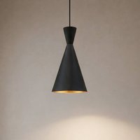 ROYALTECH Glenora pendant light, black, Ø 18 cm, metal, E27