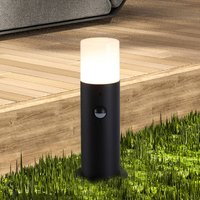 Searchlight Cannes pillar light, height 30 cm, black, metal, sensor
