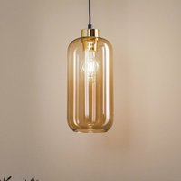 TK Lighting Hänglampa Marco Green, 1 lampa, brun